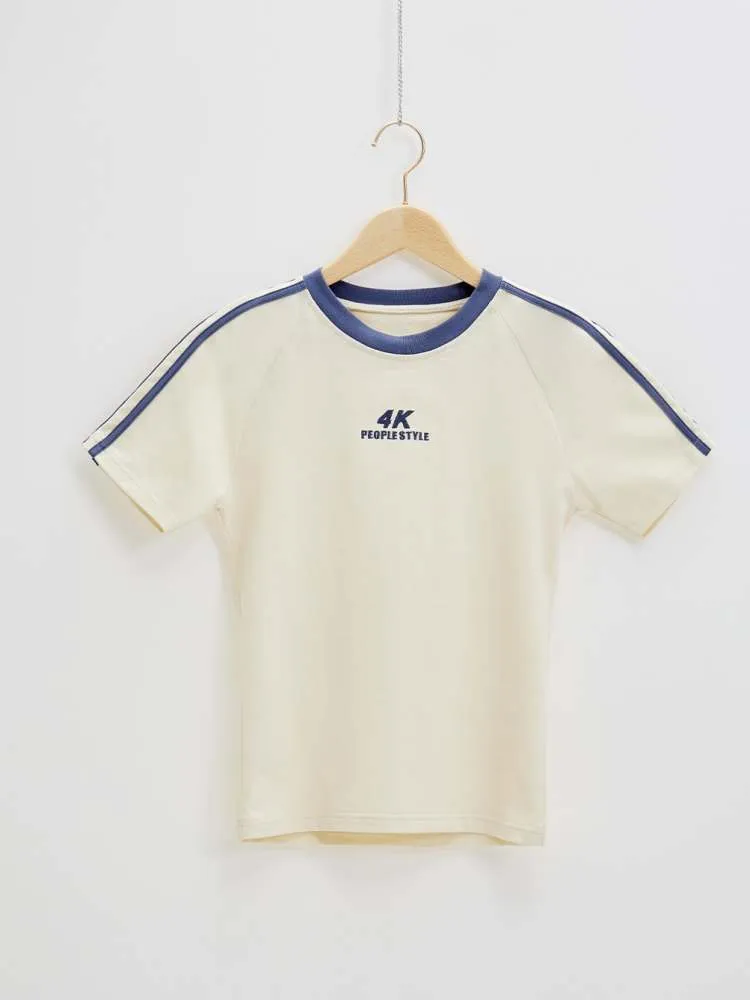 "4K" Simple Casual Plain T-Shirt【s0000006748】