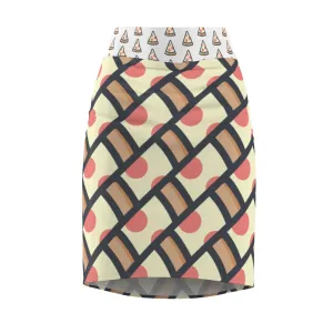 "I Wanna Pizza That" All-Over Pizza Pencil Skirt