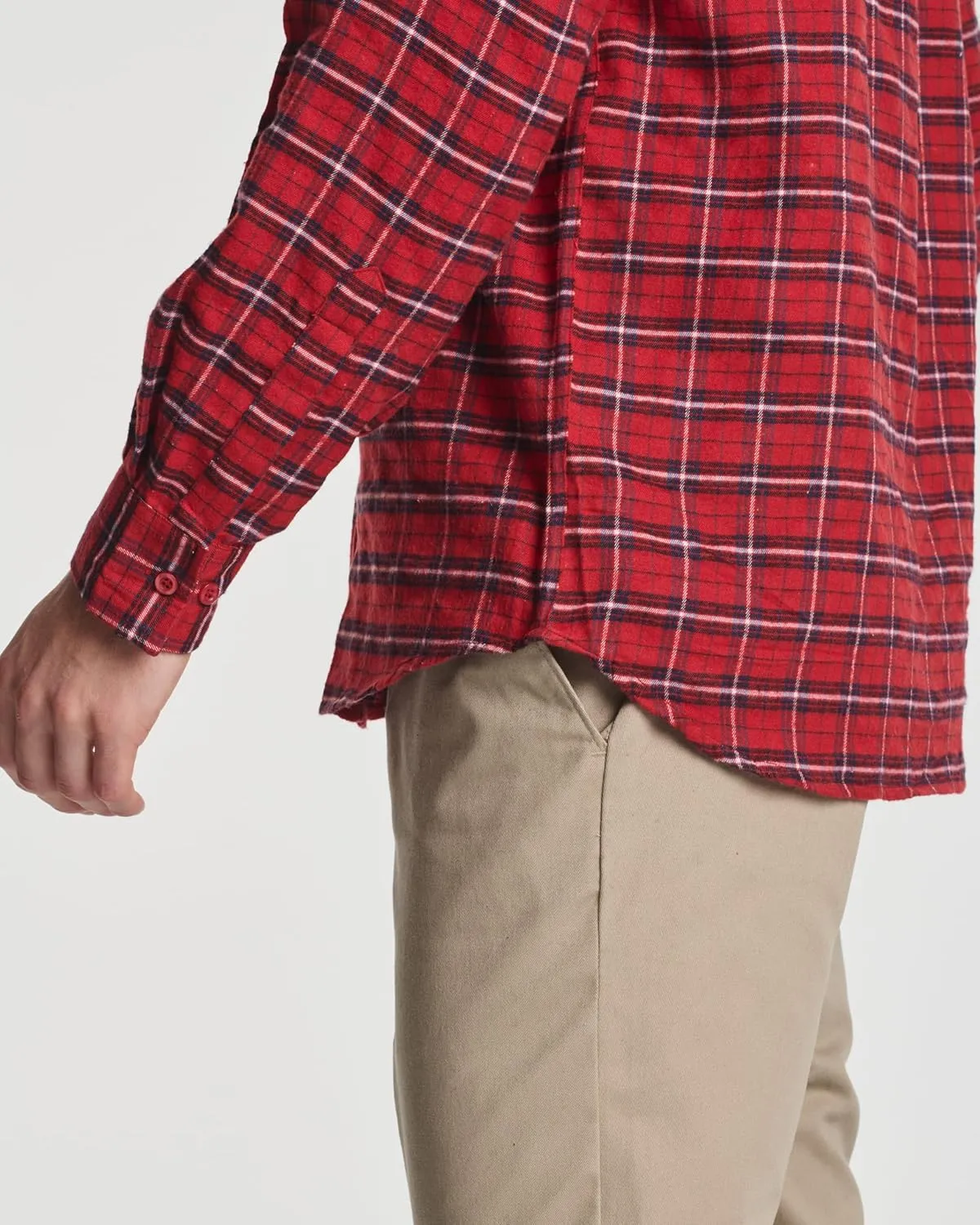 Real Essentials 3 Pack: Men's Long-Sleeve Flannel Button Down Plaid Casual Shirt (Available in Big & Tall)