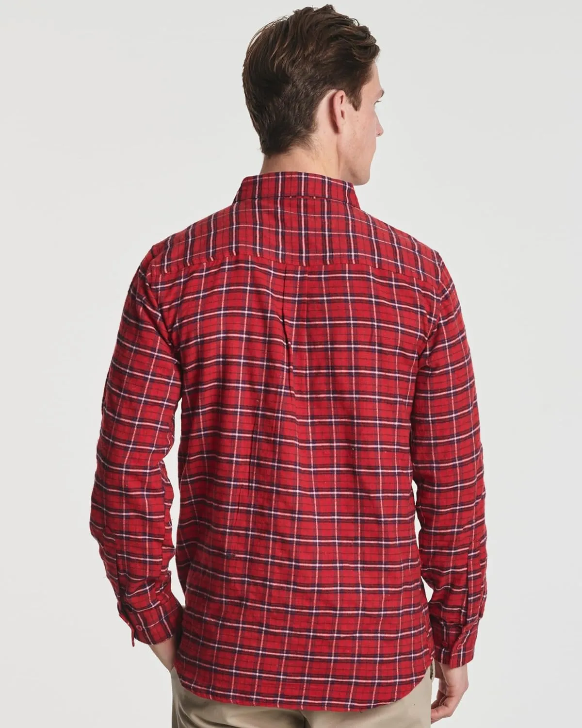 Real Essentials 3 Pack: Men's Long-Sleeve Flannel Button Down Plaid Casual Shirt (Available in Big & Tall)