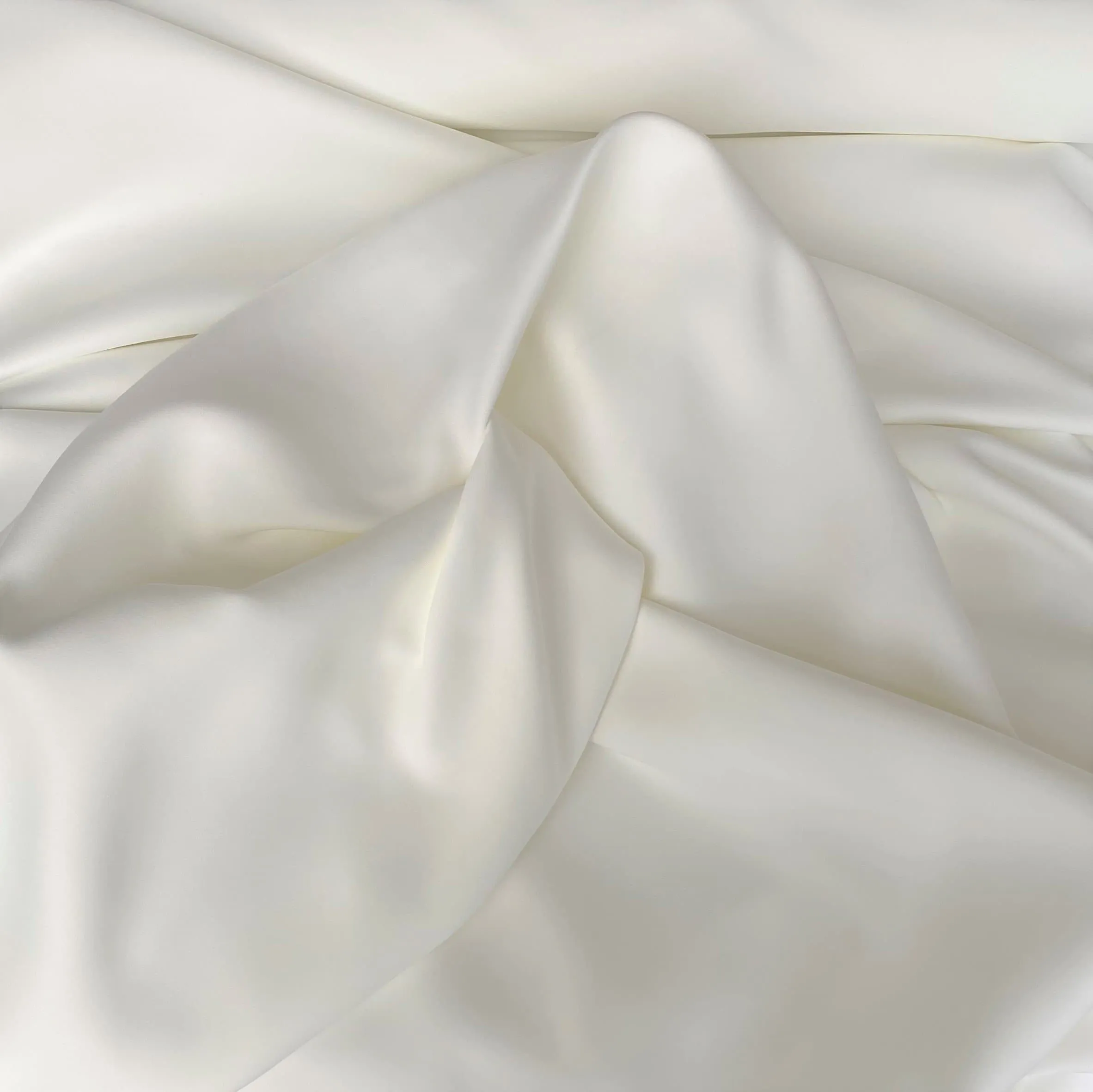Remnant Polyester Faille Silk White