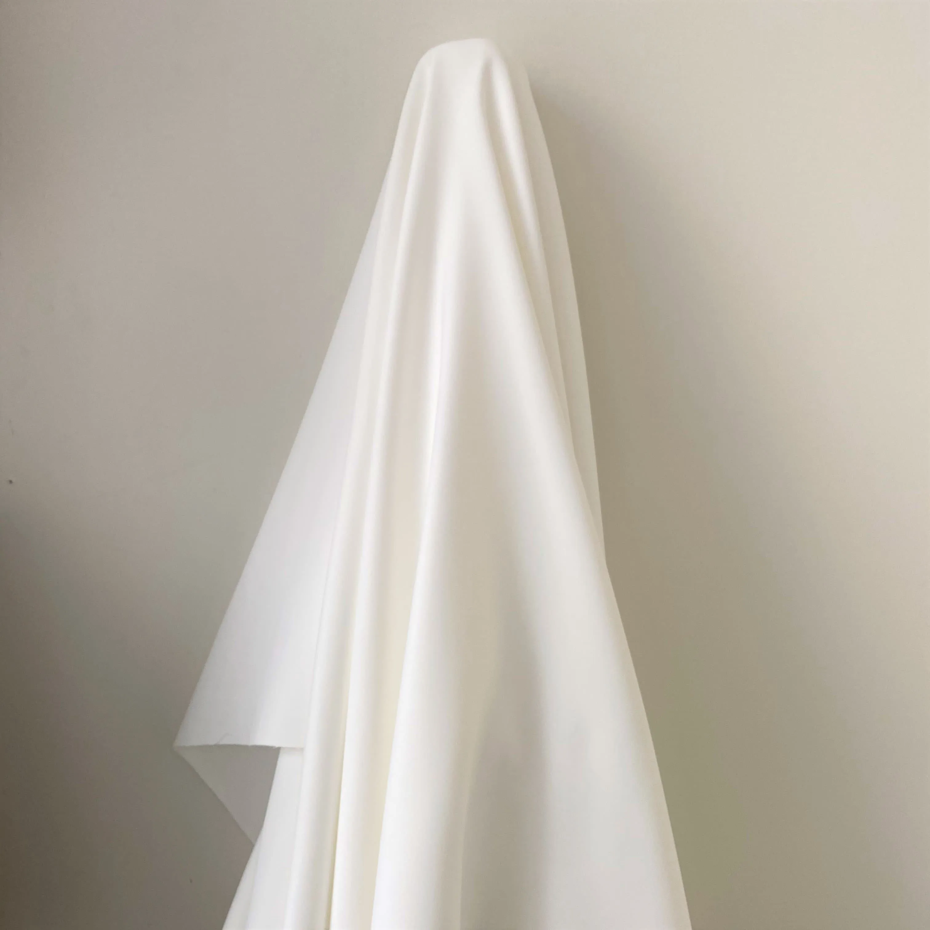 Remnant Polyester Faille Silk White