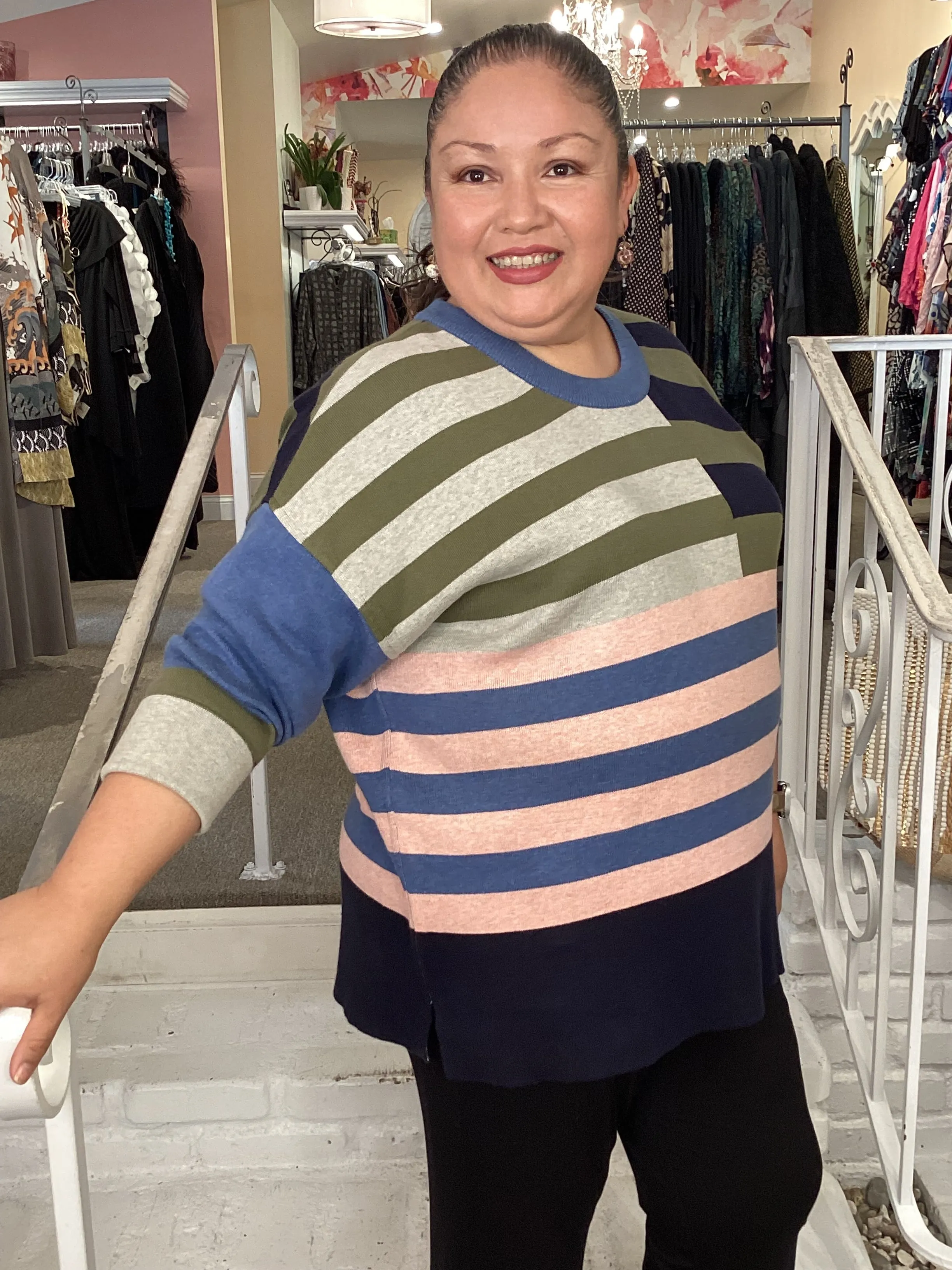 REVERSIBLE SWEATER-STRIPE