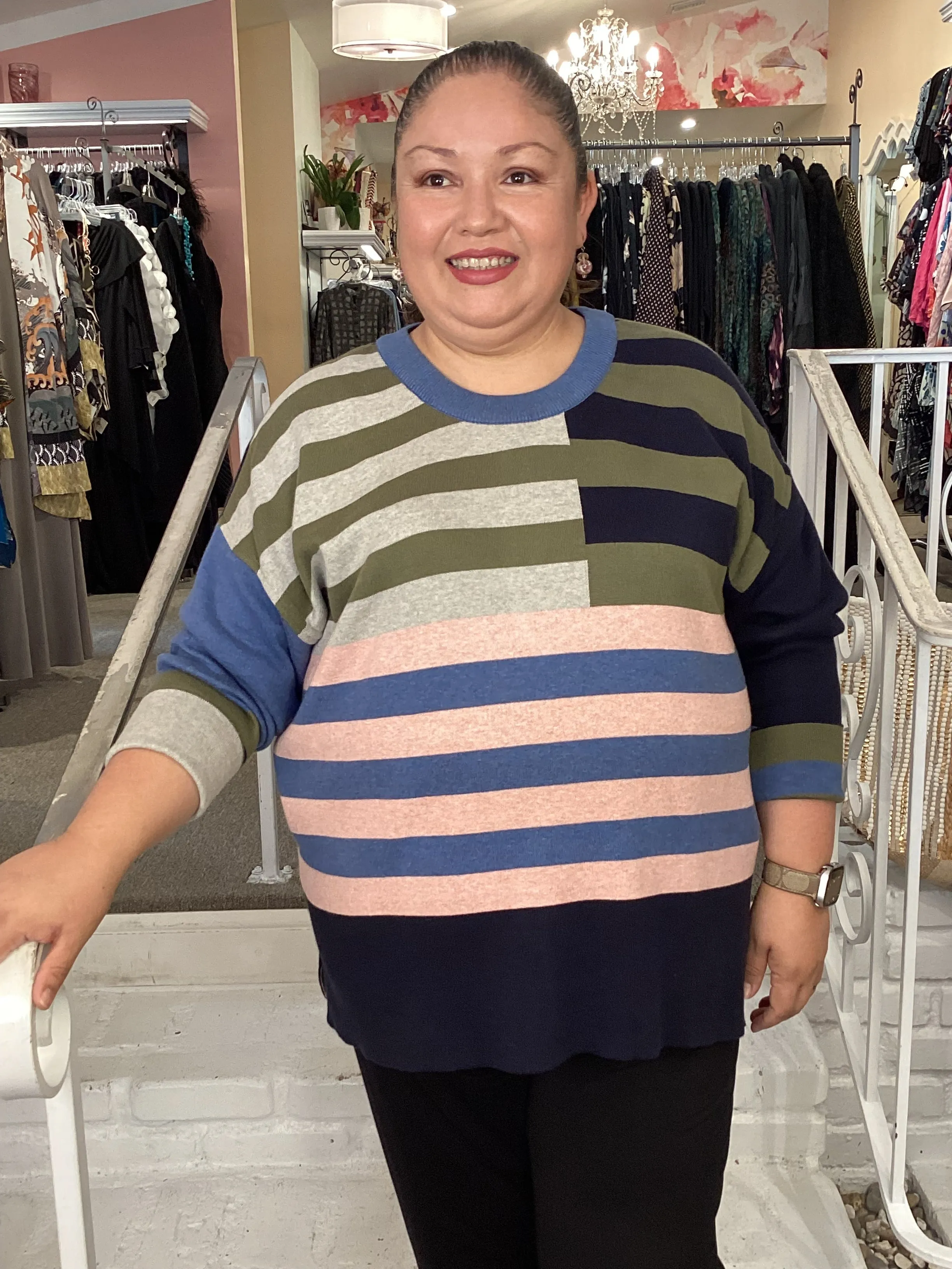 REVERSIBLE SWEATER-STRIPE