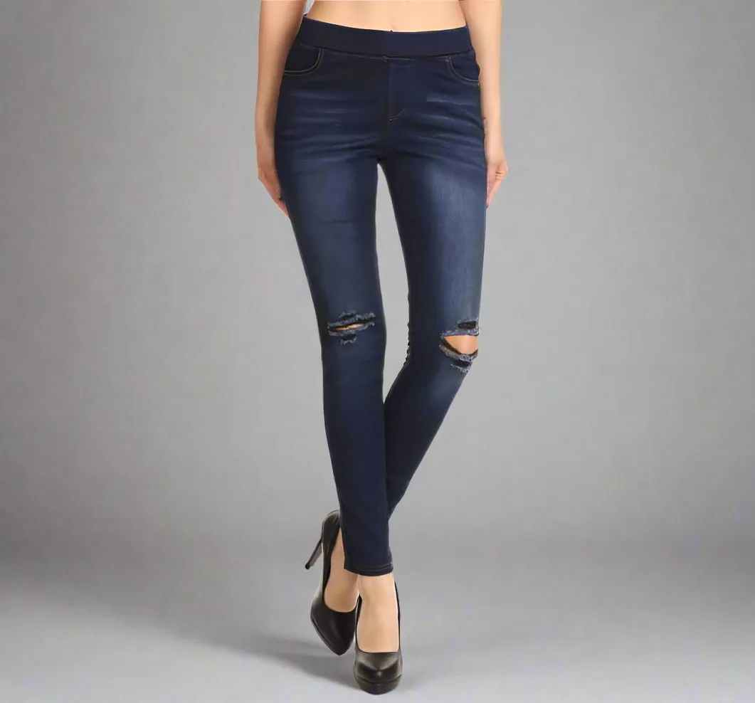 Rip Knee Jeggers Denim