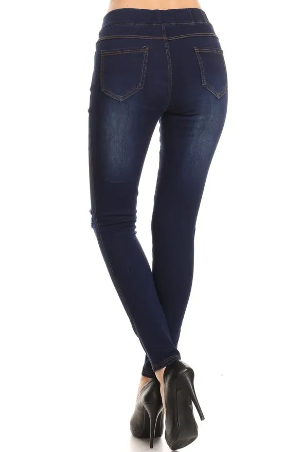 Rip Knee Jeggers Denim