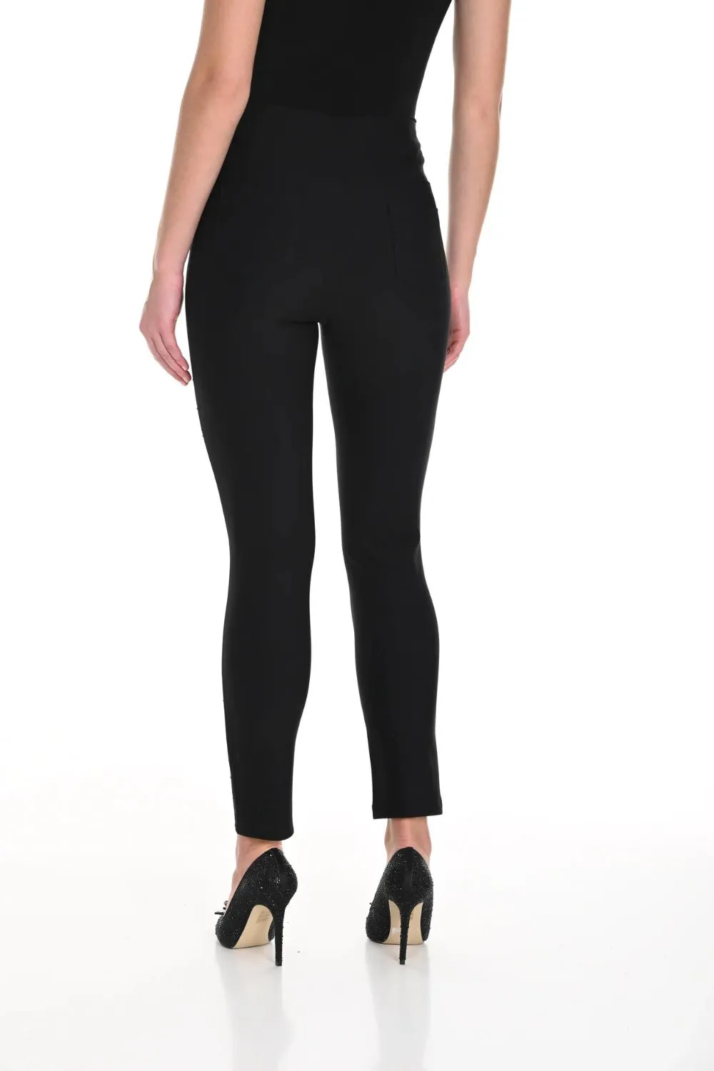 Sequin Ponte Pants | Black