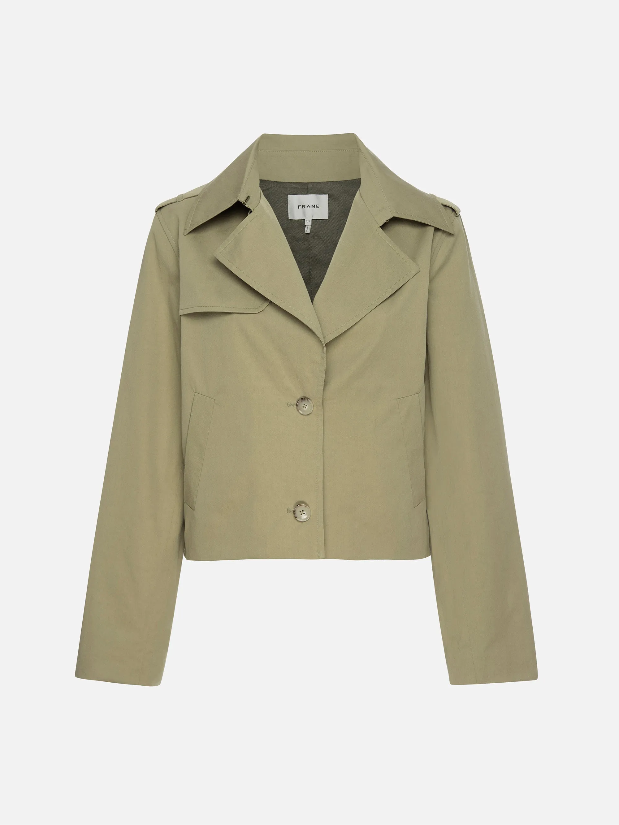 Short Trench Jacket -- Khaki