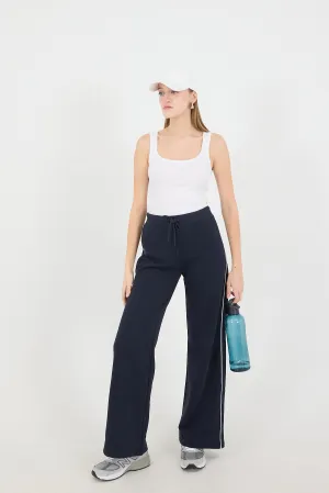 Side Stripe Wide Leg Sweatpants