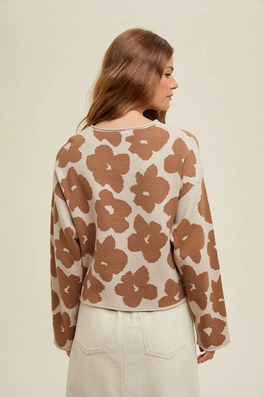 Simple Floral Sweater