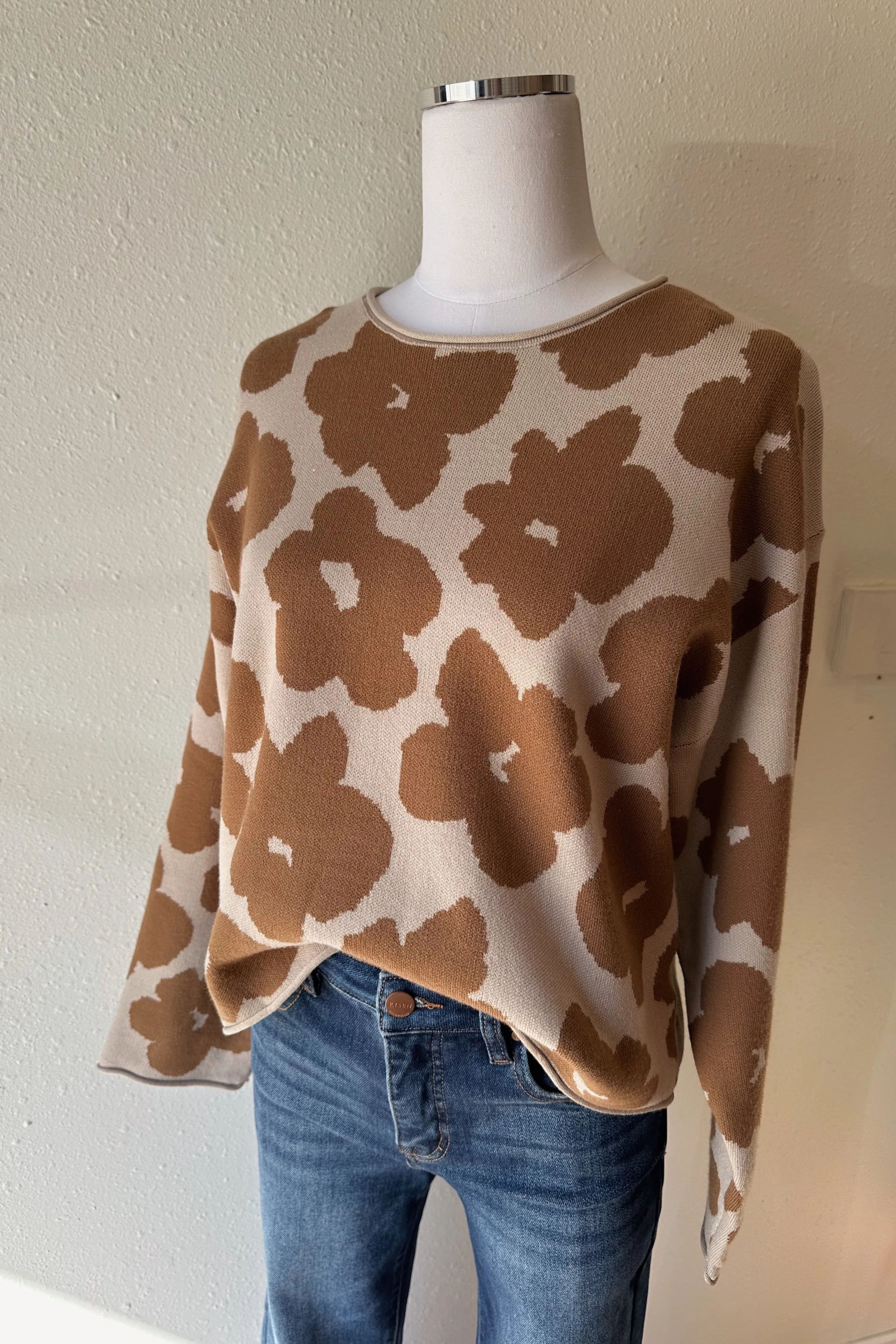 Simple Floral Sweater