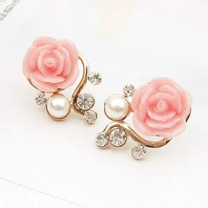 Simple Rose Earrings KF30252