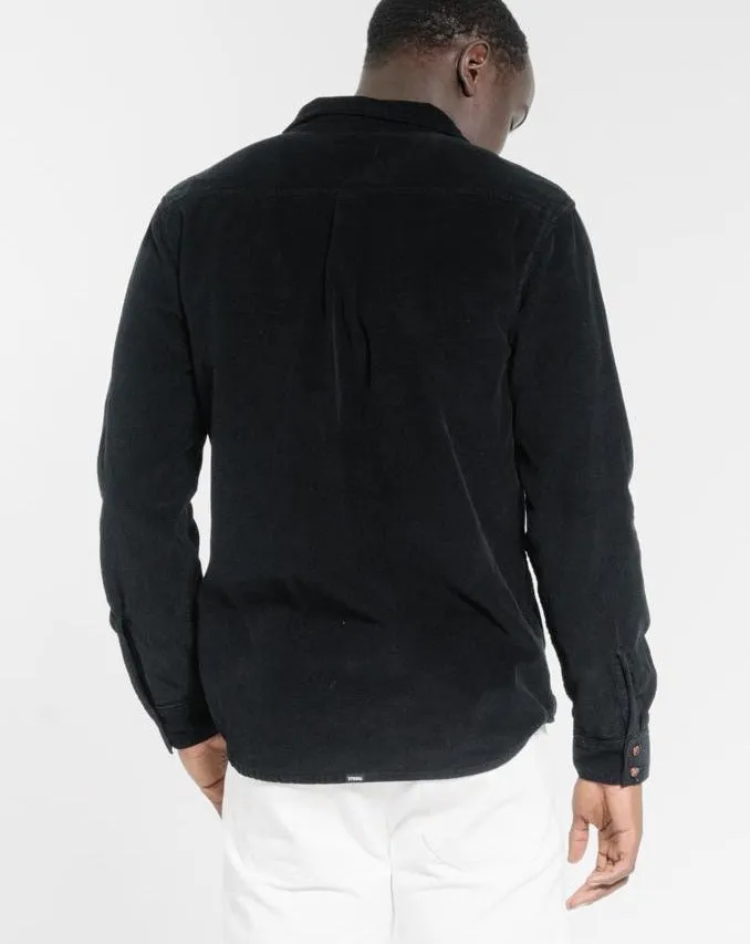 Stranded Cord LS Shirt Black