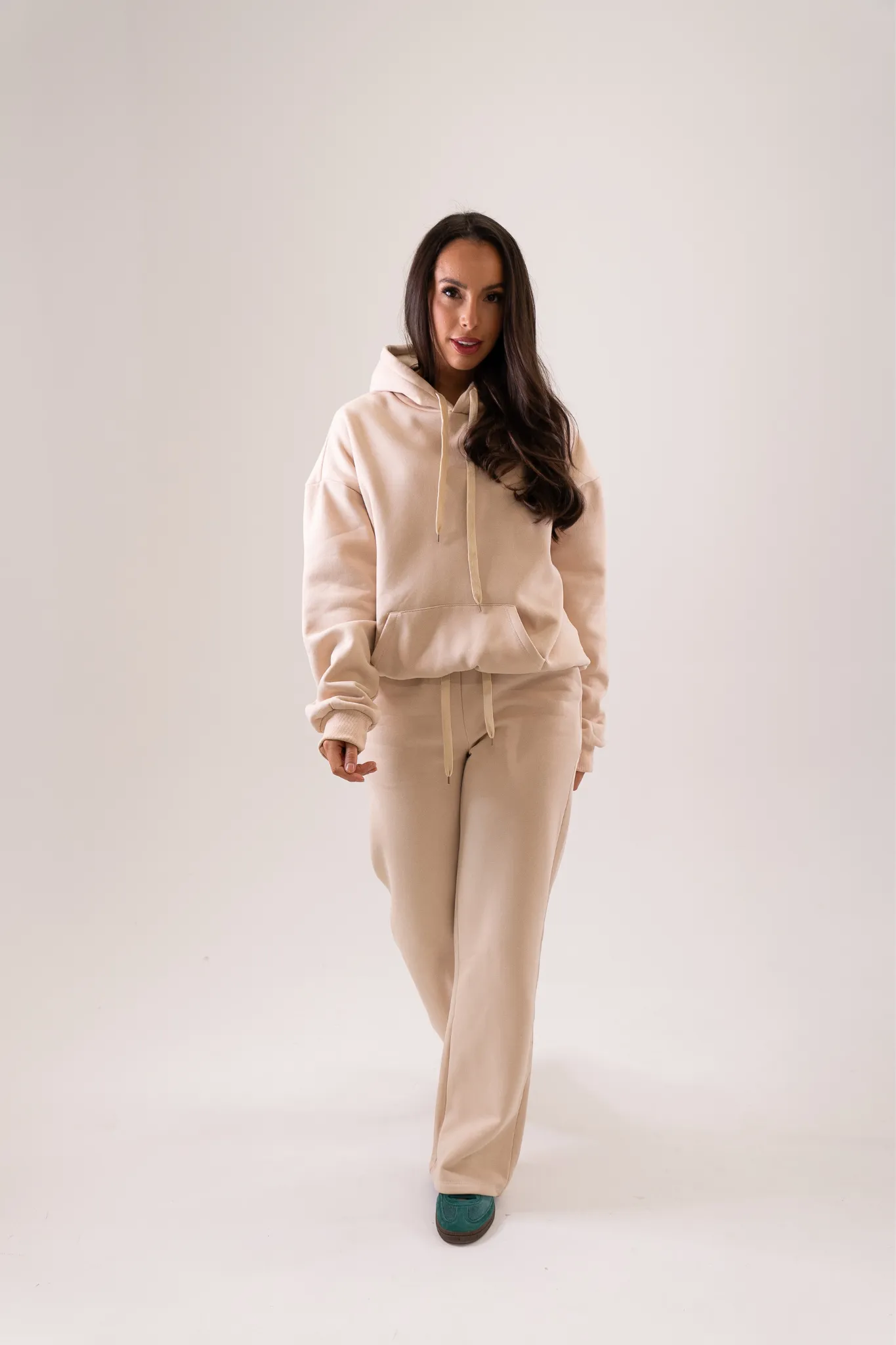 Taylor Drawstring Hoodie In Neutral