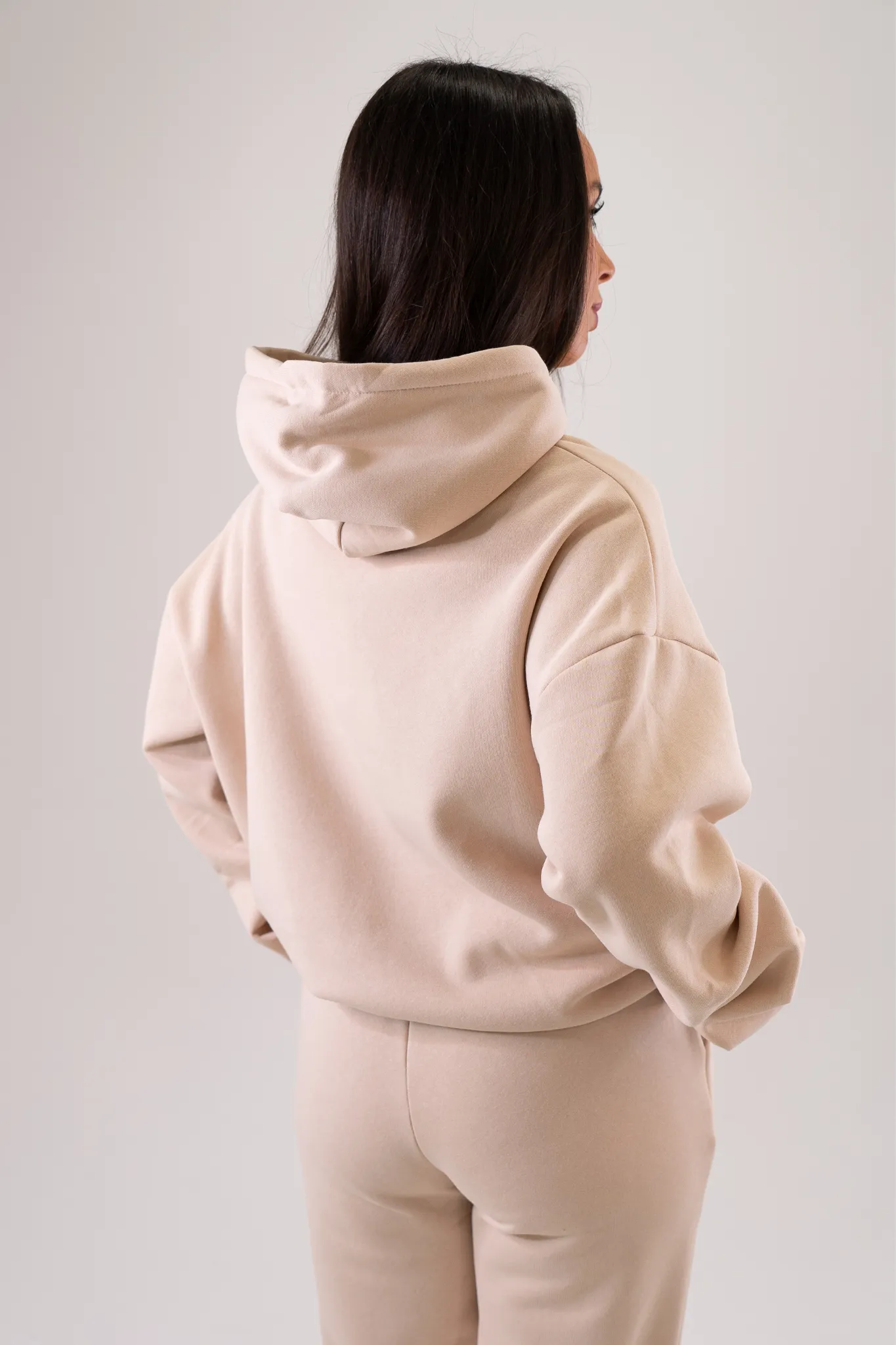 Taylor Drawstring Hoodie In Neutral
