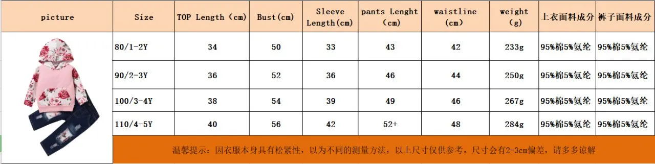 Toddler Girls Flower Printed Long Sleeve Top & Pants Wholesale Girl Clothing