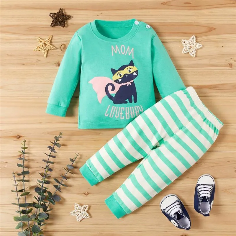 Toddler Sika Deer Top and Floral Pants Pajamas Set Wholesale children's clothing