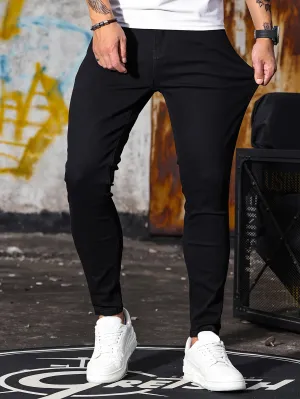 Trendy Men’s Slim-Fit Jeans - Comfortable Stretch Denim for Everyday Wear