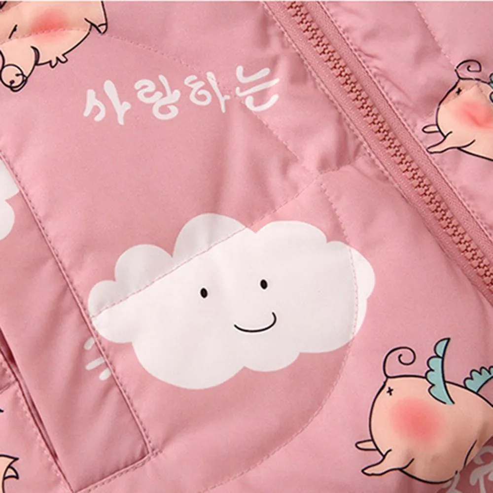 Unisex Cartoon Furry Hoodie Long Sleeve Coat & Overalls Trendy Kids Wholesale Clothing