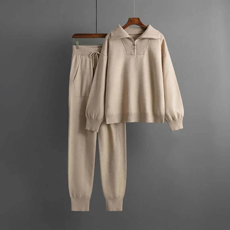Women's Knitted 2-Piece Set - Stylish & Comfortable