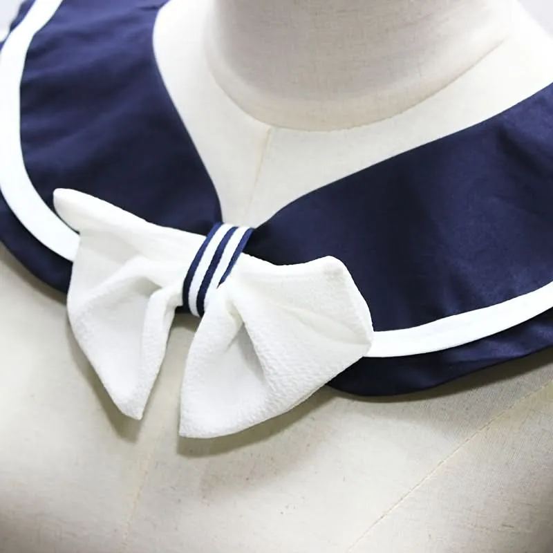 Women's Sailor-Style Detachable Navy Collar