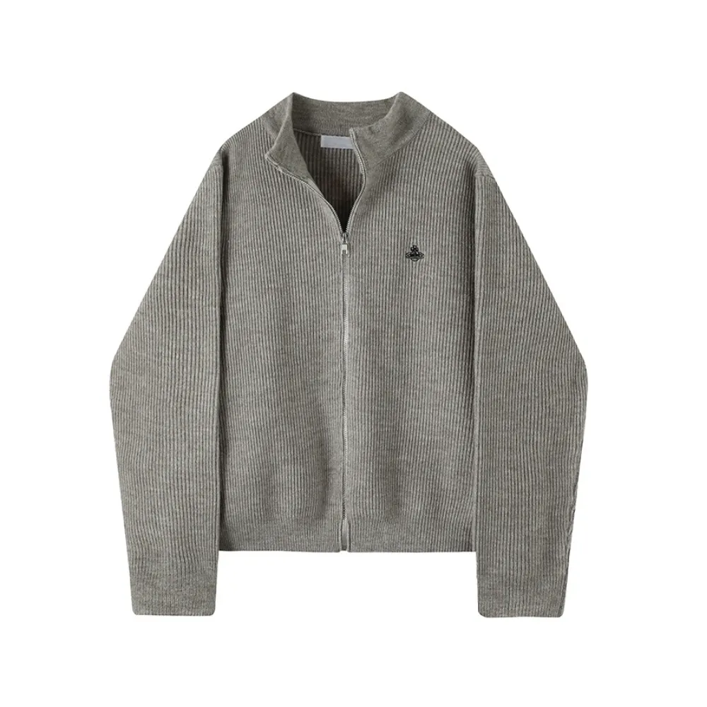 Women's Simple Solid Color Striped Knit Cardigan