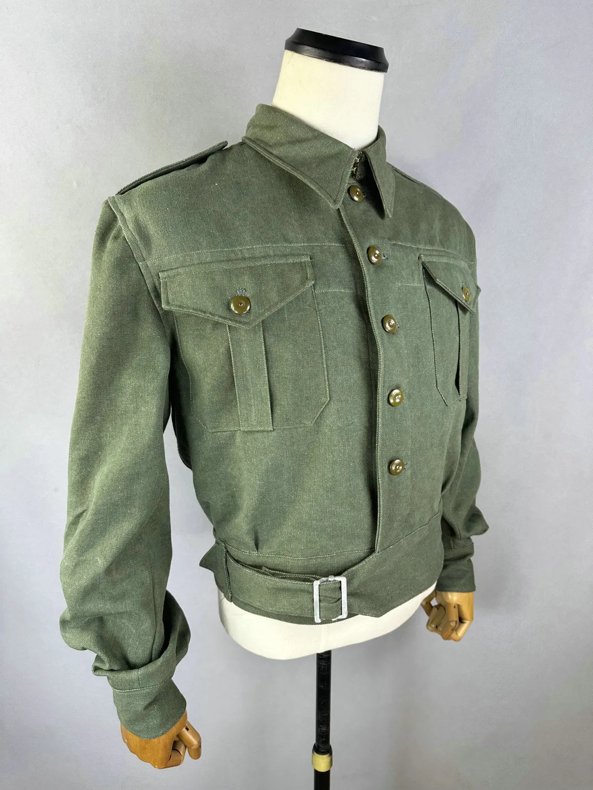 WWII British P37 Battledress Jacket Tunic Overalls Blouses Denim Olive Green