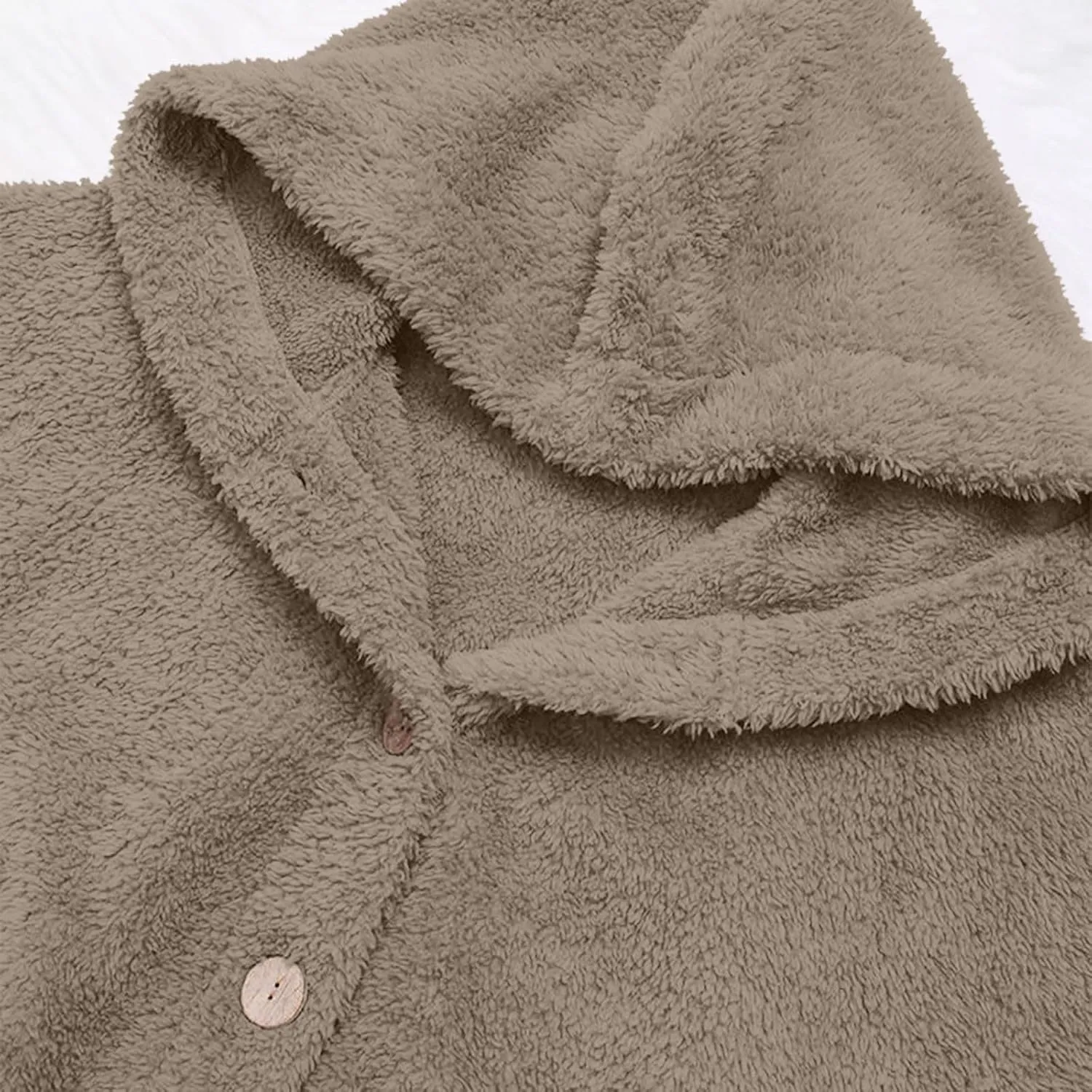 YRAETENM Womens Fuzzy Fleece Sherpa Hoodies Oversized Warm Winter Coats Soft Button down Long Jackets Cardigan with Pockets